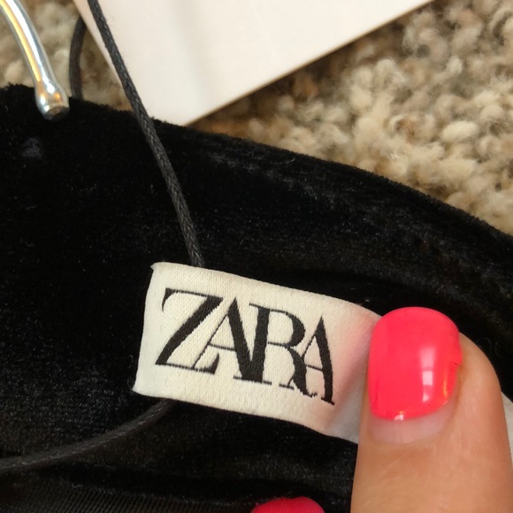 NWT Zara Velvet high neck long sleeve Mini Dress - Picture 15 of 16